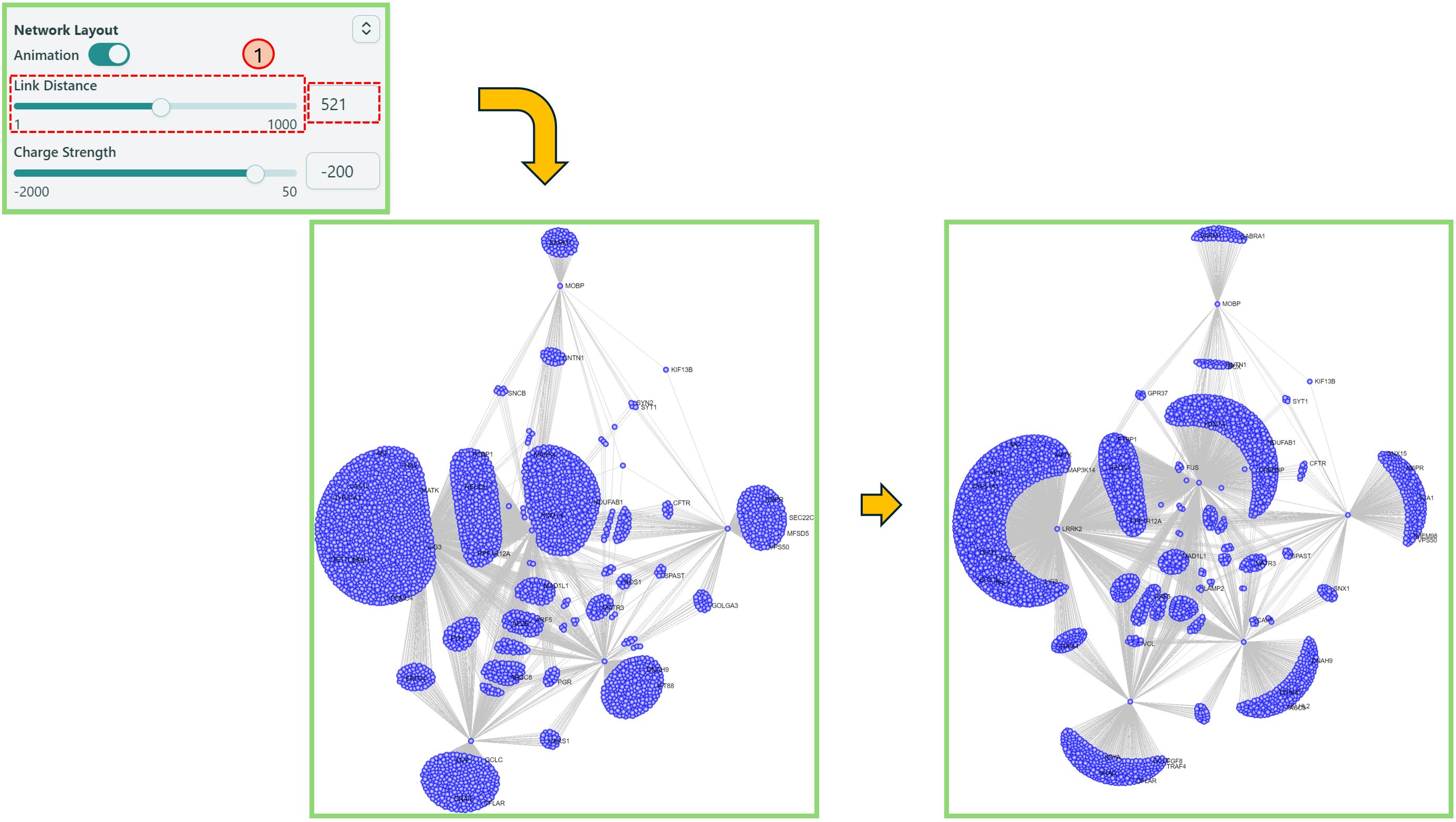 Change Link Distance
