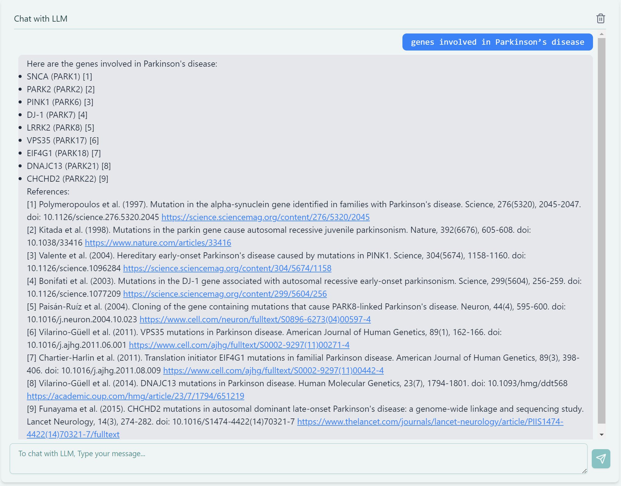 knowledge bot when asking about biomedical questions